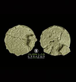Temple ruins 40mm round bases for Miniatures - Ideal for Tabletop RPGs & Fantasy Games