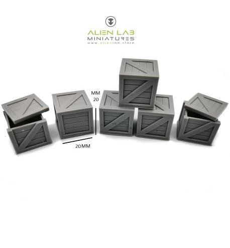 BIG CRATES - D&D Wargaming Terrain, Scatter Scenery for Tabletop RPGs, Dungeons and Dragons Miniatures, Terrain Accessories