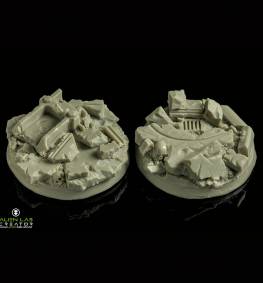 Urban rubble 40mm Round Bases for Miniatures - Ideal for Tabletop RPGs & Fantasy Games