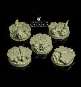 Hell 25mm Round Bases for Miniature Gaming - Ideal for RPG and Fantasy Tabletop Gaming