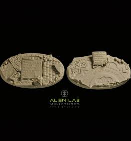 Temple ruins 75mm oval bases for Miniatures - Ideal for Tabletop RPGs & Fantasy Games