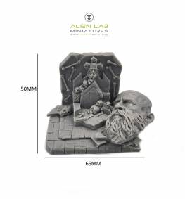 Barbarian throne Alien Lab Resin Terrain: Perfect for Tabletop Gaming Miniatures