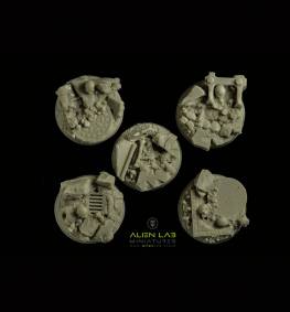 Urban rubble 25mm Round Bases for Miniatures - Ideal for Tabletop RPGs & Fantasy Games