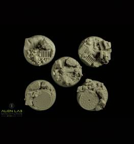 Urban rubble 25mm Round Bases for Miniatures - Ideal for Tabletop RPGs & Fantasy Games